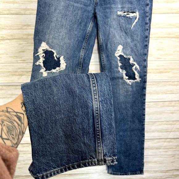 We The Free My Own Lane Distressed Straight Leg High Rise Jeans - Picture 4 of 8